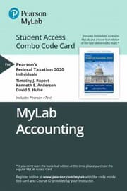 Tapa de MyLab Accounting for Pearson's Federal Taxation 2020 Individuals -- Combo Access Card