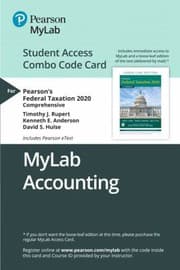 Tapa de MyLab Accounting for Pearson's Federal Taxation 2020 Comprehensive -- Combo Access Card