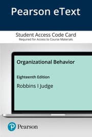 Tapa de Pearson EText Organizational Behavior -- Access Card