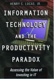Tapa de Information technology and the productivity paradox