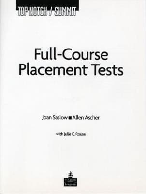 Tapa de Placement Tests