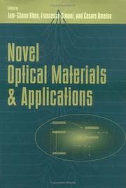Tapa de Novel optical materials and applications