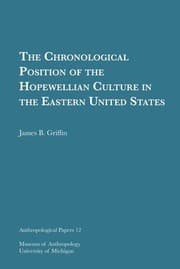 Tapa de Chronological Position of the Hopewellian Culture in the Eastern United States