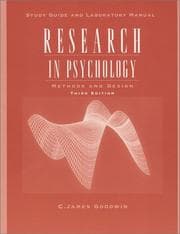 Tapa de Research in Psychology, Study Guide