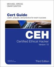 Tapa de Certified Ethical Hacker (CEH) Version 10 Cert Guide