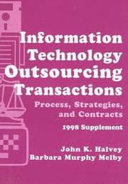 Tapa de Information technology outsourcing transactions