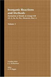 Tapa de Inorganic Reactions and Methods, The Formation of Bonds to Group VIB (O, S, Se, Te, Po) Elements (Part 1) (Inorganic Reactions and Methods)