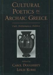Tapa de Cultural poetics in archaic Greece