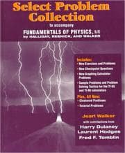 Tapa de Select Problem Collection to accompany Fundamentals of Physics
