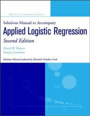 Tapa de Solutions Manual to Accompany Applied Logistic Regression