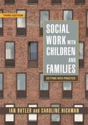 Tapa de Social work with children and families