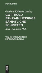 Tapa de Hamburgische Dramaturgie, Teil 2