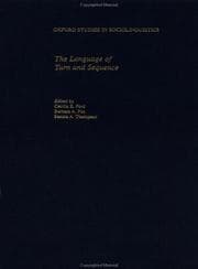 Tapa de The language of turn and sequence