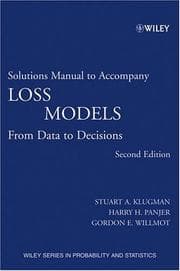 Tapa de Solutions manual to accompany Loss models
