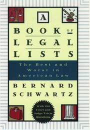 Tapa de A Book of Legal Lists