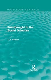 Tapa de Free-Thought in the Social Sciences (Routledge Revivals)