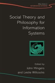 Tapa de Social theory and philosophy for information systems