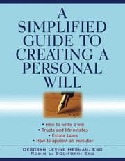 Tapa de A simplified guide to creating a personal will [electronic resource]