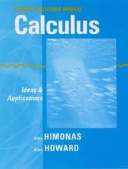 Tapa de Student Solutions Manual to Accompany Calculus