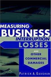Tapa de Measuring business interruption losses and other commercial damages