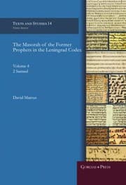 Tapa de Masorah of the Former Prophets in the Leningrad Codex : Vol. 4
