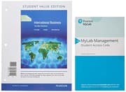 Tapa de International Business, Student Value Edition + 2019 MyLab Management with Pearson eText -- Access Card Package