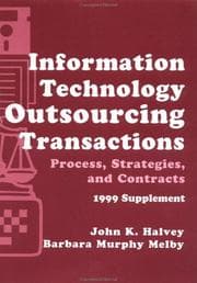 Tapa de Information Technology Outsourcing Transactions, 1999 Cumulative Supplement