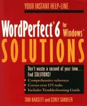 Tapa de WordPerfect 6 for Windows solutions