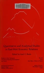 Tapa de Quantitative and analytical studies in East-West economic relations