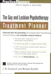 Tapa de Gay and Lesbian Psychotherapy Treatment Planner