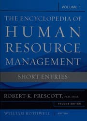 Tapa de The encyclopedia of human resource management - Short Entries