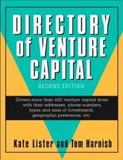 Tapa de Directory of venture capital