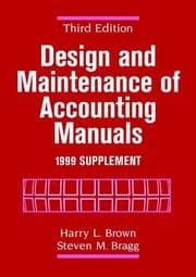 Tapa de Design and Maintenance of Accounting Manuals