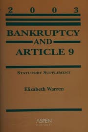 Tapa de Bankruptcy and Article 9 2003 Statutory (Statutory Supplement)