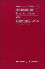 Tapa de Bergin and Garfield's Handbook of Psychotherapy and Behavior Change