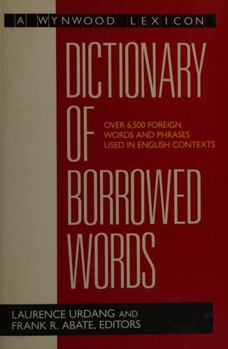 Tapa de Dictionary of borrowed words
