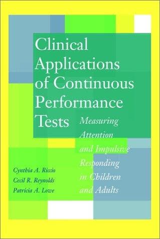 Tapa de Clinical applications of continuous performance tests
