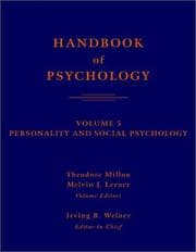Tapa de Handbook of Psychology Vol. 5