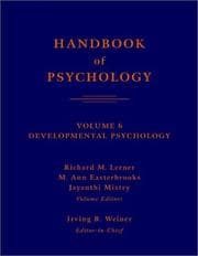 Tapa de Handbook of Psychology Vol. 6