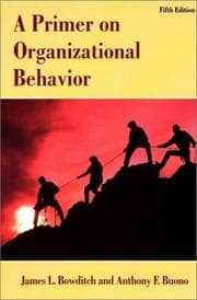 Tapa de A primer on organizational behavior