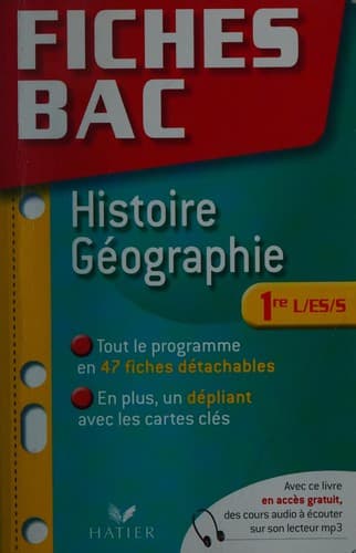 Tapa de Histoire Géographie