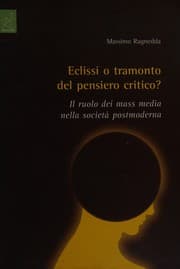 Tapa de Eclissi o tramonto del pensiero critico