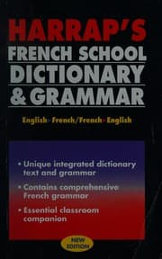 Tapa de Harrap's school dictionary and French grammar