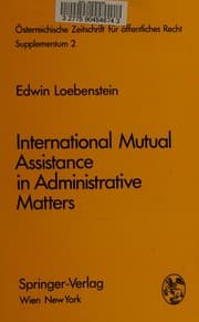 Tapa de International mutual assistance in administrative matters