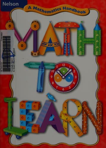 Tapa de Math to learn