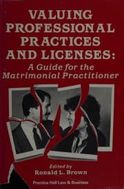 Tapa de Valuing professional practices and licenses