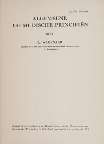 Tapa de Algemeene talmudische principiën