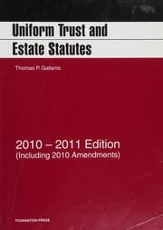 Tapa de Uniform trust and estate statutes