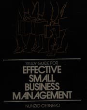 Tapa de Study guide for effective small business management