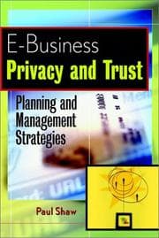 Tapa de E-Business Privacy and Trust
